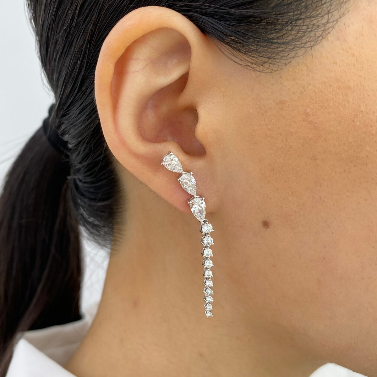 Delilah 3.0 Pear Lab-Grown Diamond Drop, Dangle Earrings