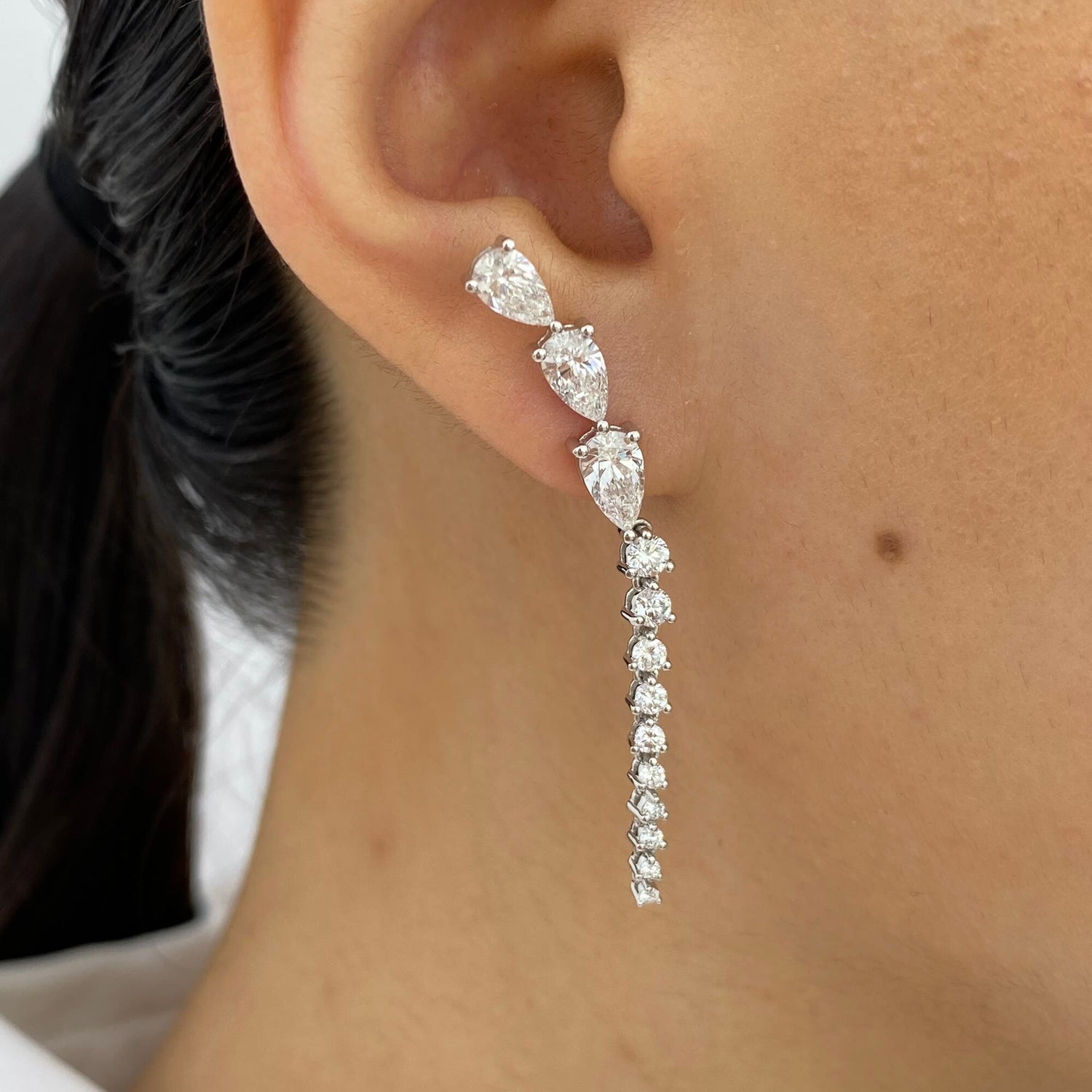 Delilah 3.0 Pear Lab-Grown Diamond Drop, Dangle Earrings