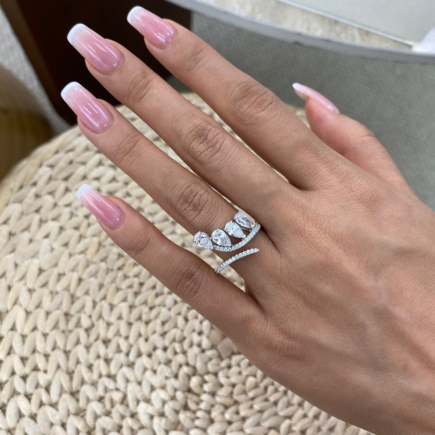 Alisha 1.6 Pear Lab-Grown Diamond Half-Eternity, Special Ring
