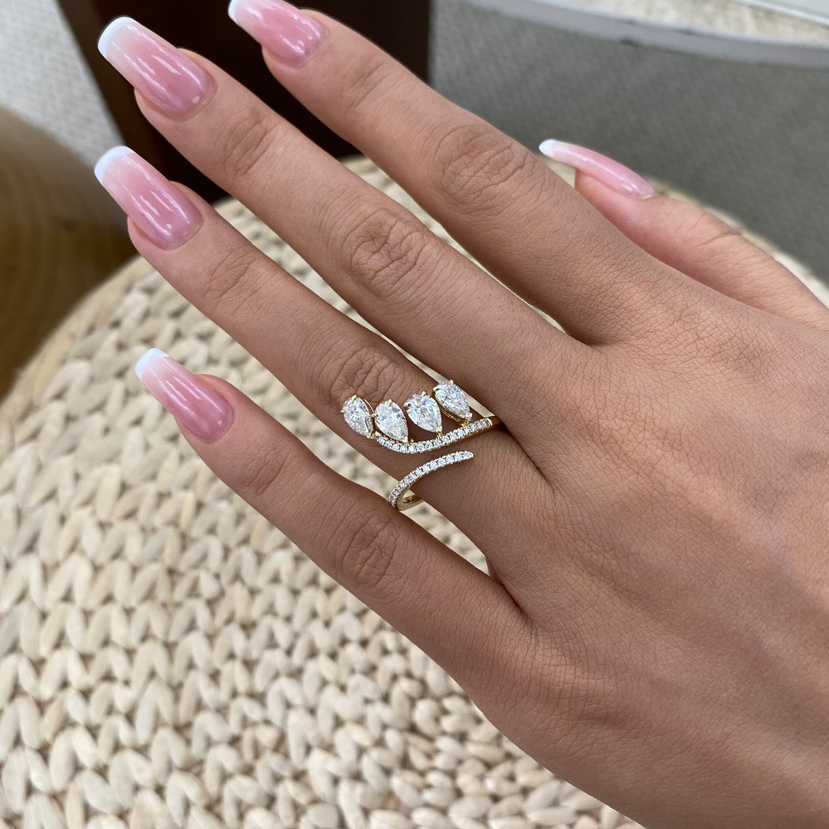Alisha 1.6 Pear Lab-Grown Diamond Half-Eternity, Special Ring