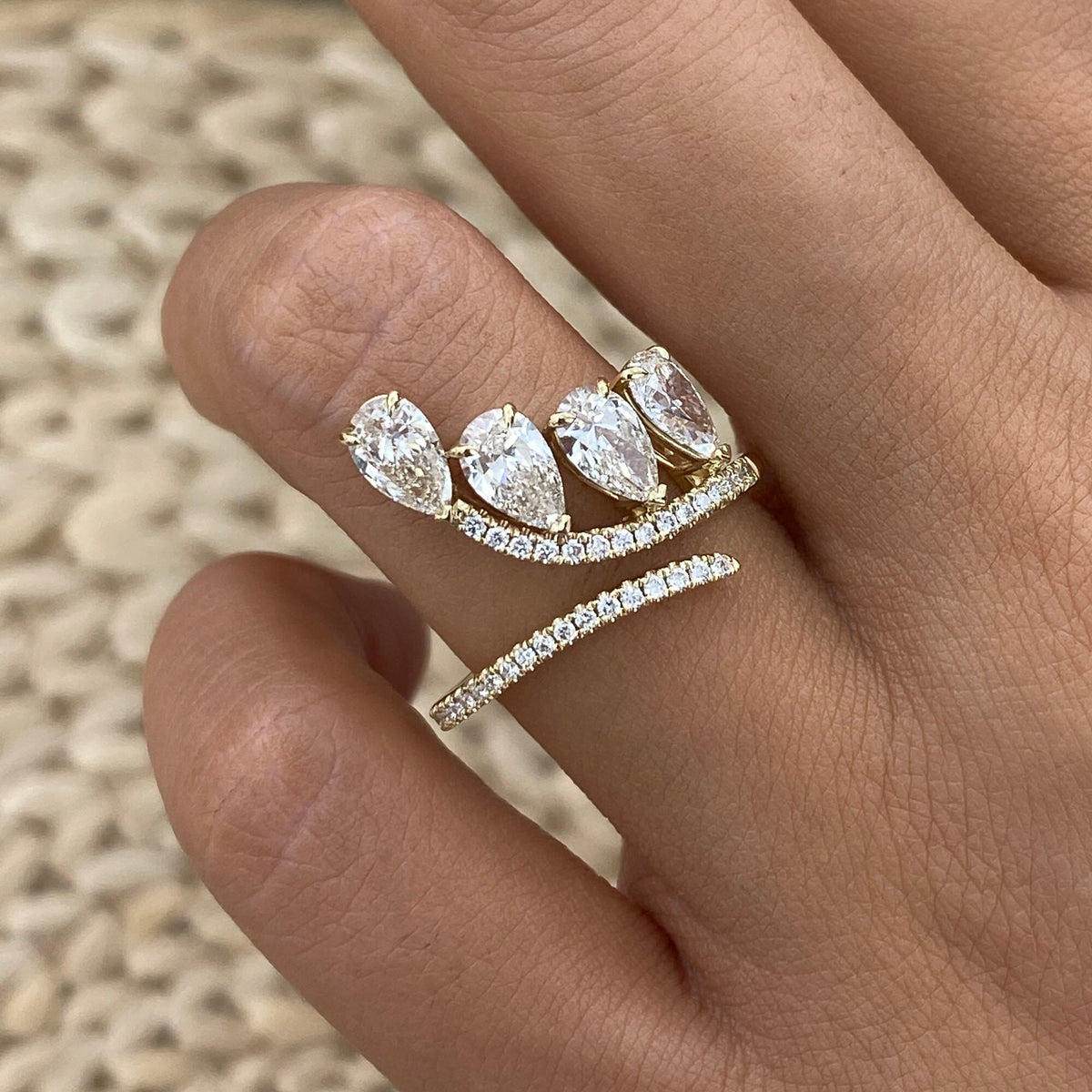 Alisha 1.6 Pear Lab-Grown Diamond Half-Eternity, Special Ring