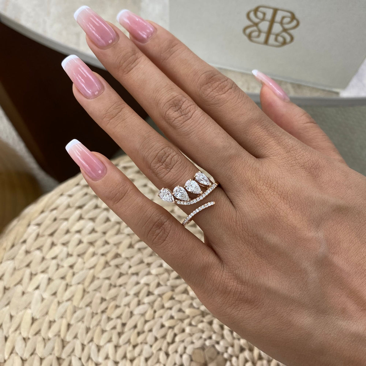 Alisha 1.6 Pear Lab-Grown Diamond Half-Eternity, Special Ring