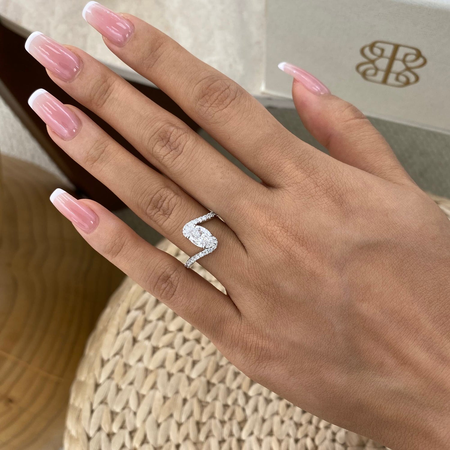 Lila 1.3 Oval Lab-Grown Diamond Side Stone, Special Ring