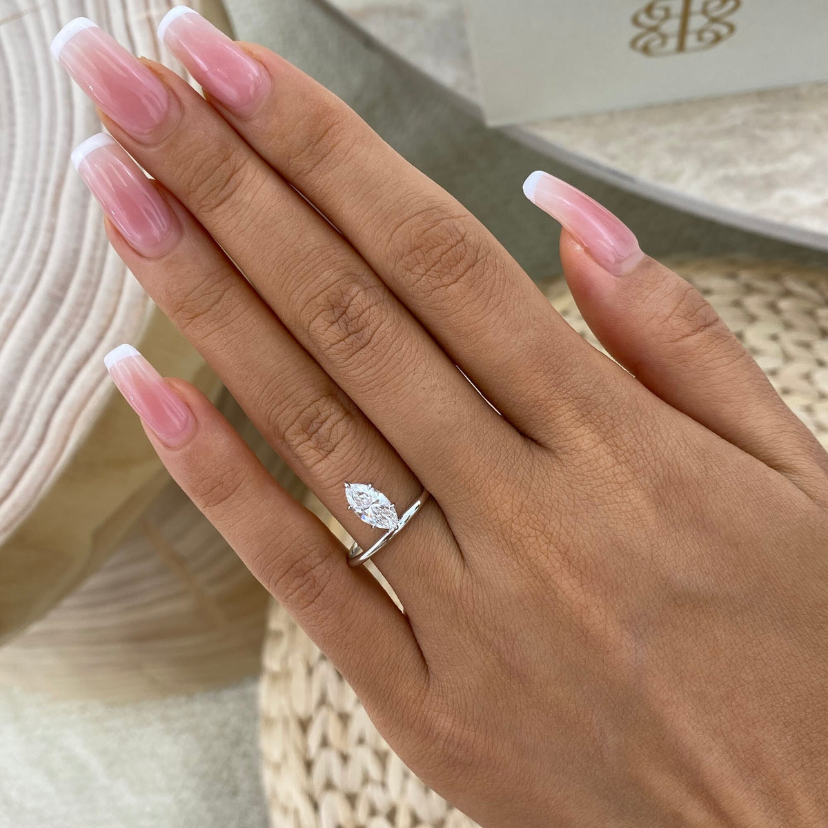 Paisley 0.8 Marquise Lab-Grown Diamond Solitaire, Special Ring