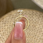 Jordan 2.4 Cushion Lab-Grown Diamond Side Stone Ring