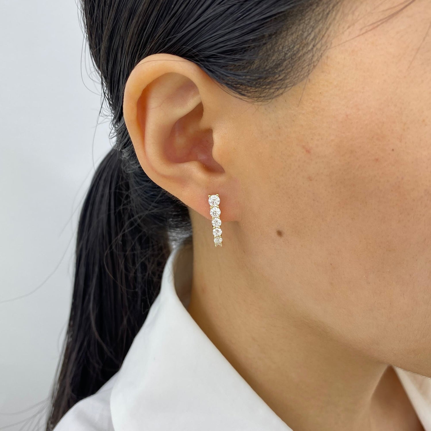 Isabella 1.2 Round Lab-Grown Diamond Drop Earrings