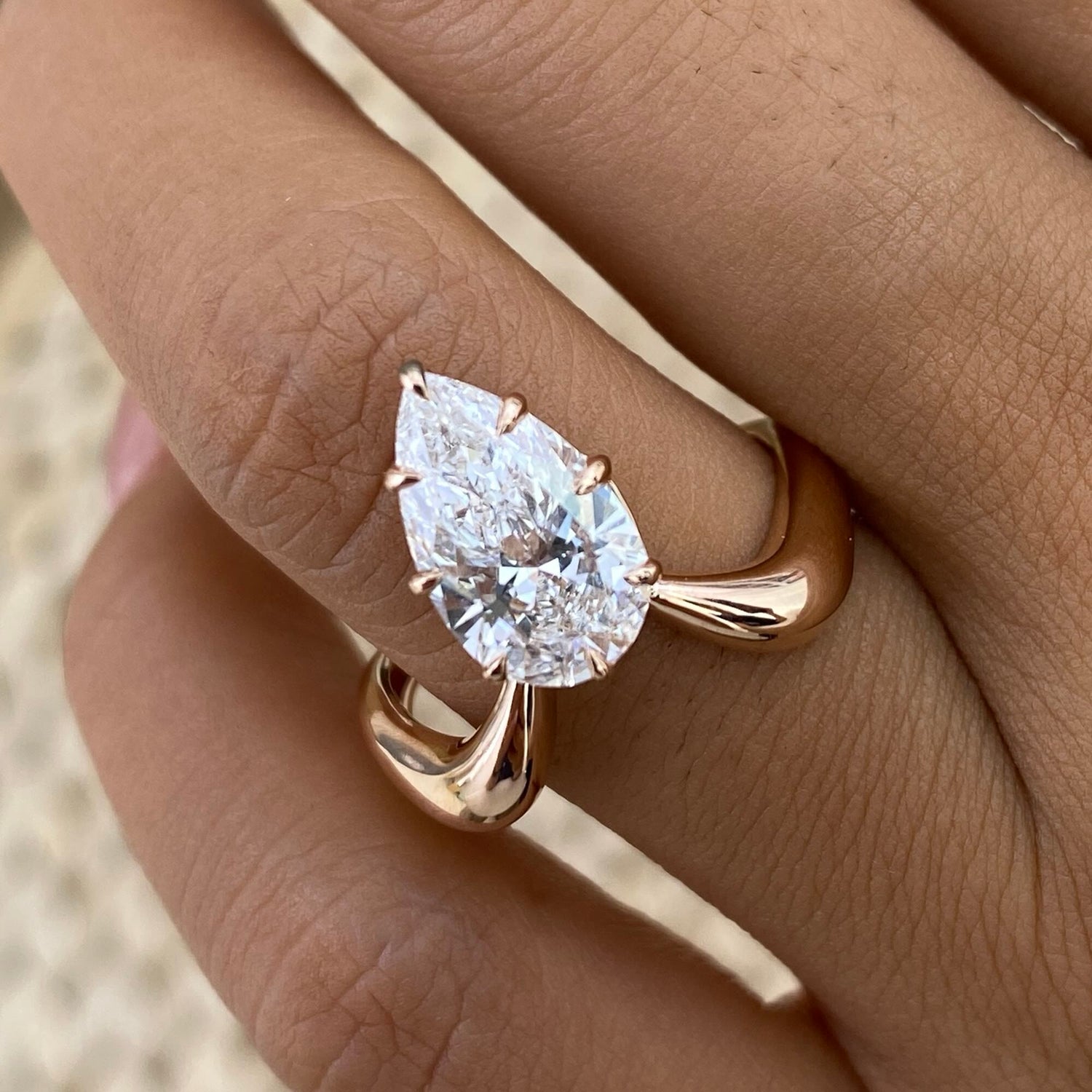 Matilda 2.0 Pear Lab-Grown Diamond Solitaire, Special Ring
