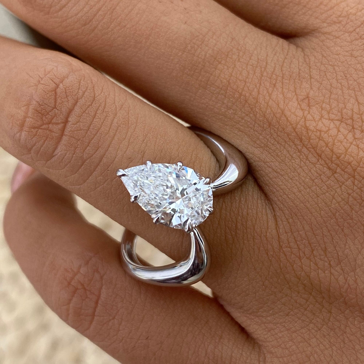 Matilda 2.0 Pear Lab-Grown Diamond Solitaire, Special Ring