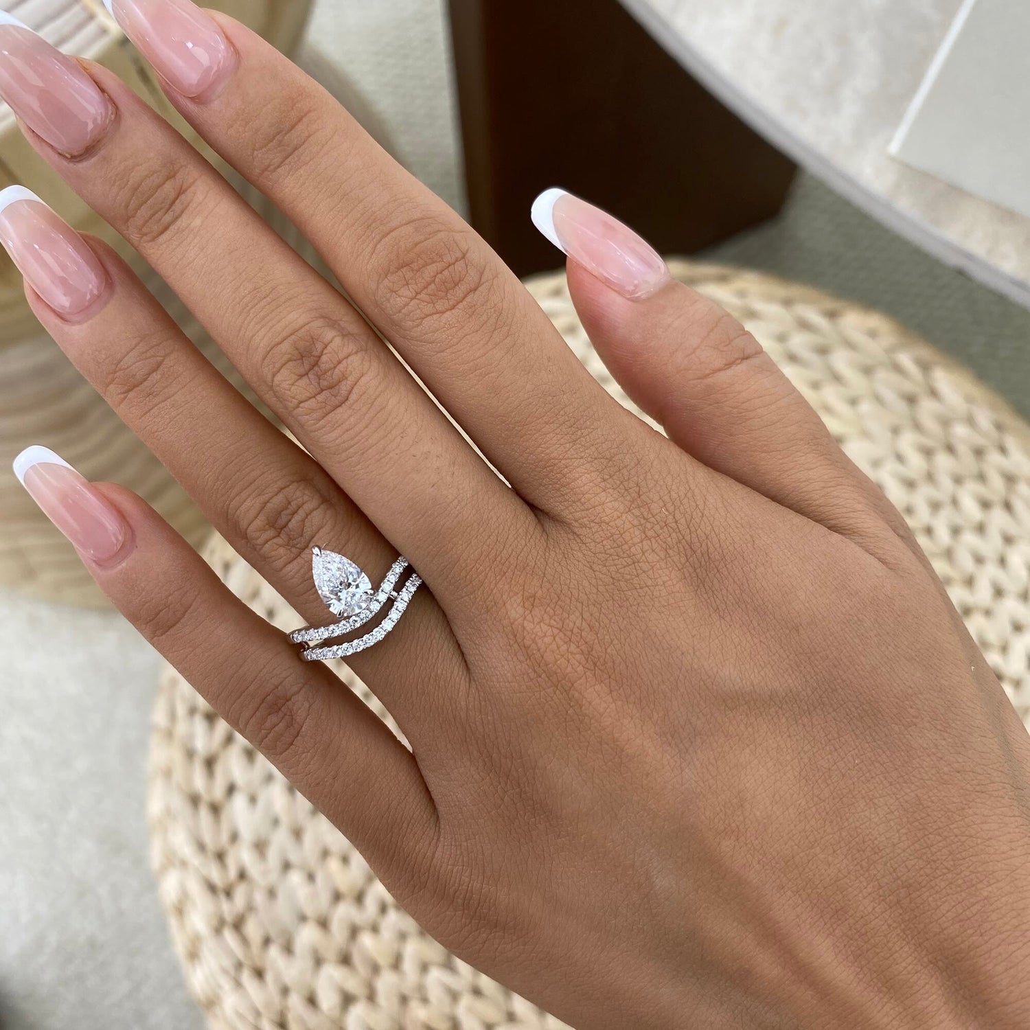 Marley 1.4 Pear Lab-Grown Diamond Side Stone, Special Ring