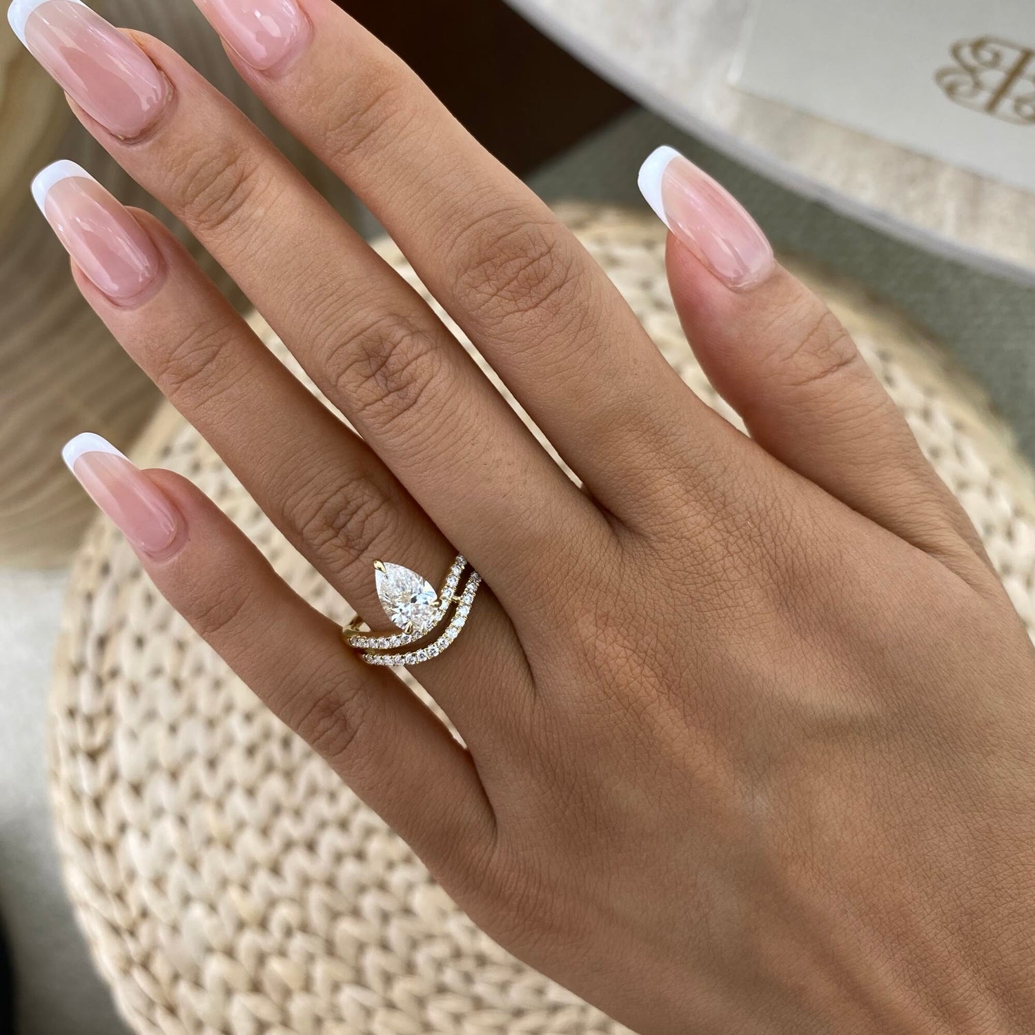 Marley 1.4 Pear Lab-Grown Diamond Side Stone, Special Ring