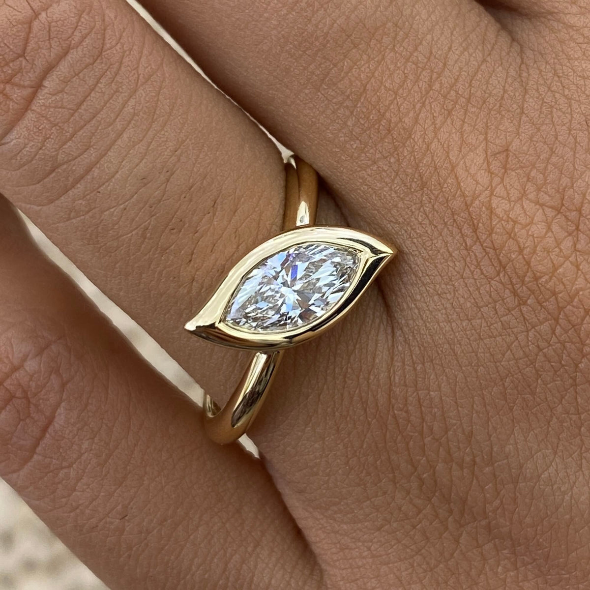 Margot 0.8 Marquise Lab-Grown Diamond Solitaire, Special Ring