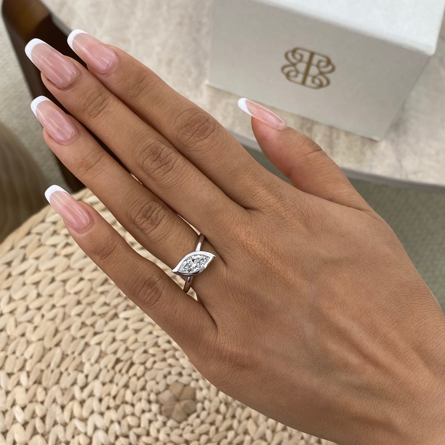 Margot 0.8 Marquise Lab-Grown Diamond Solitaire, Special Ring