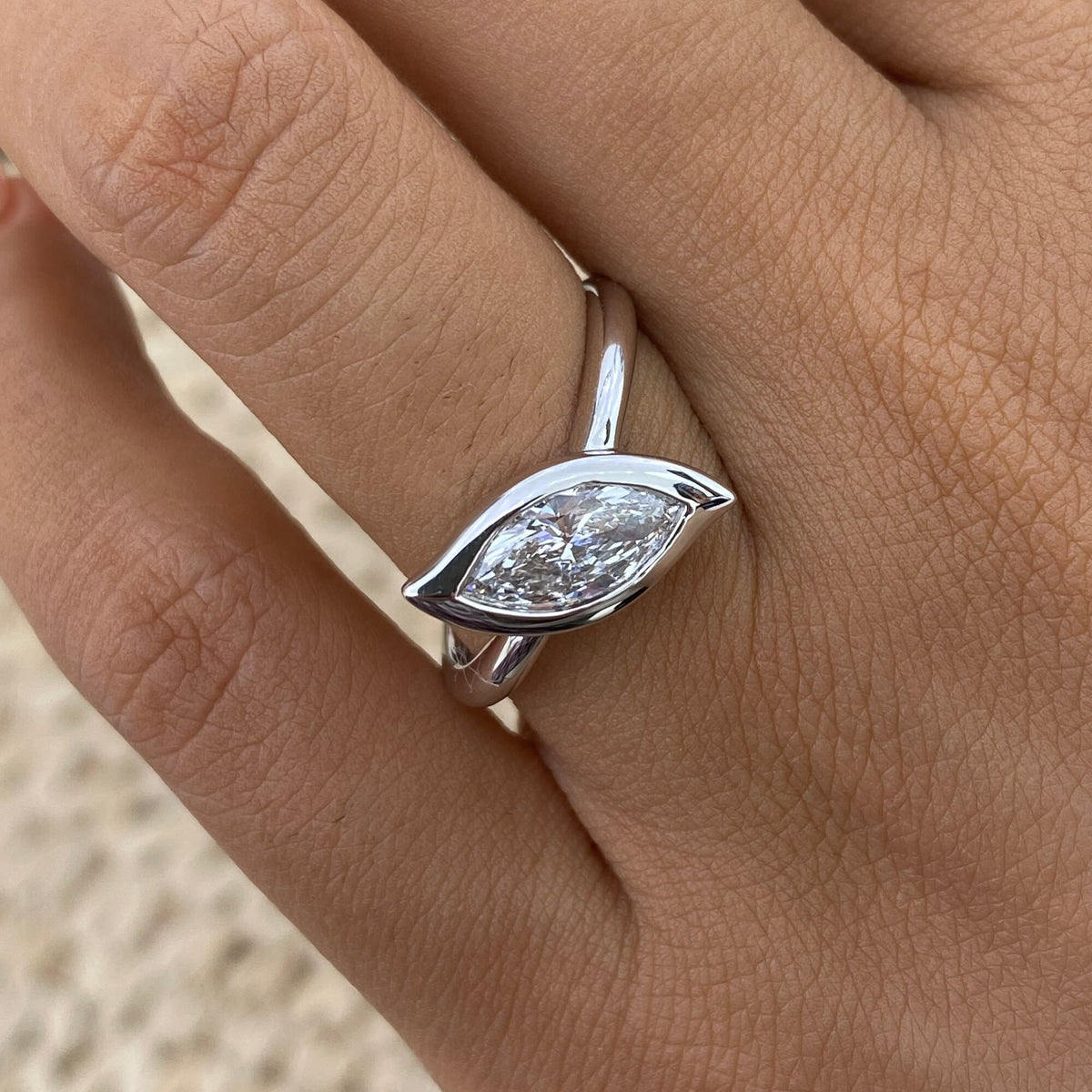 Margot 0.8 Marquise Lab-Grown Diamond Solitaire, Special Ring