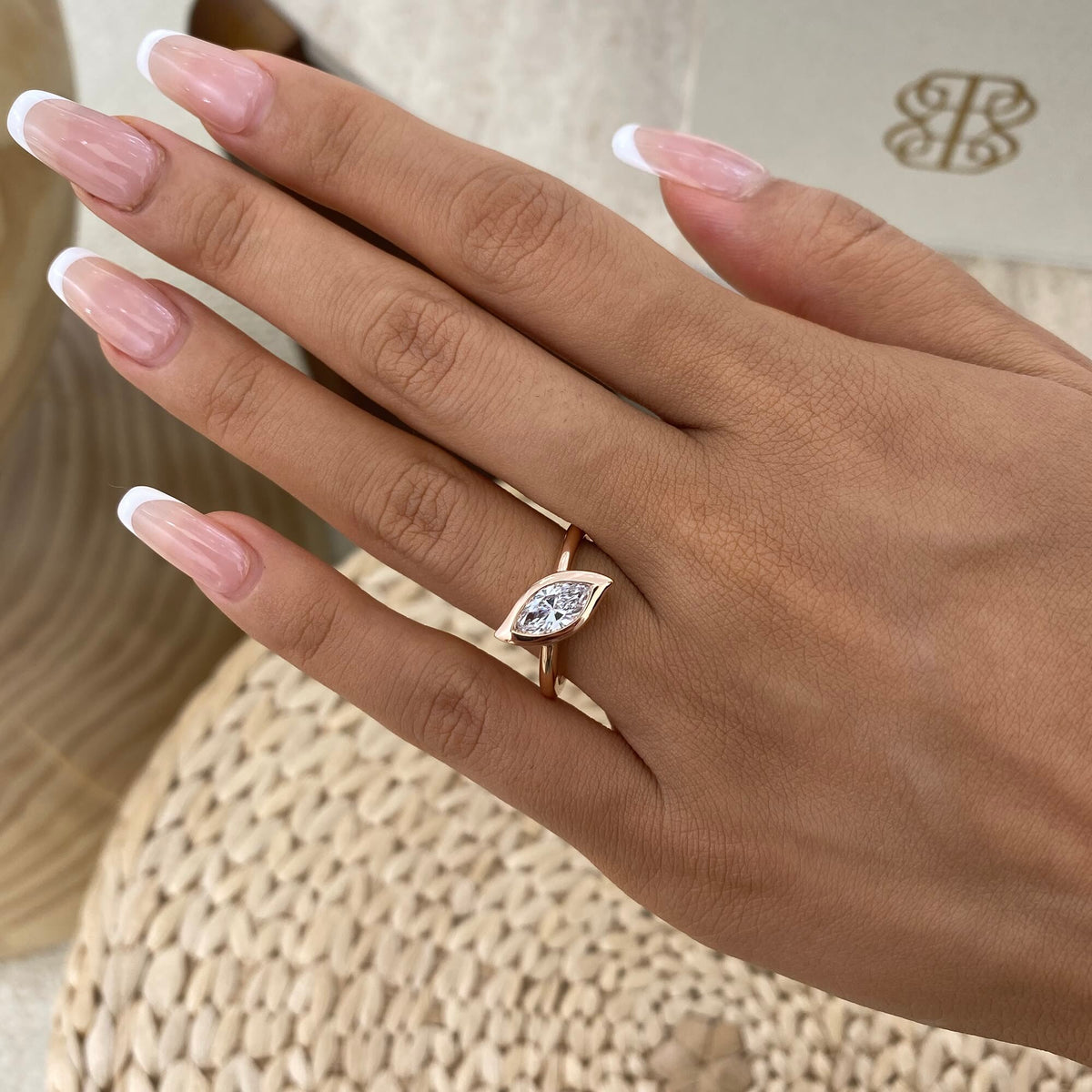 Margot 0.8 Marquise Lab-Grown Diamond Solitaire, Special Ring