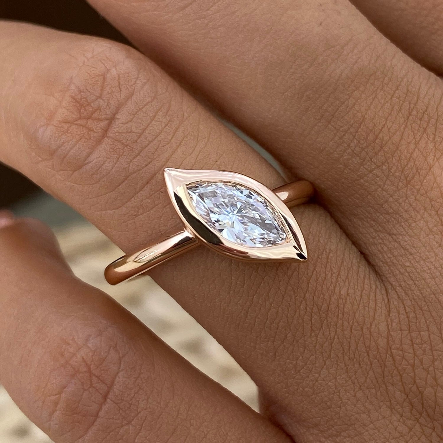 Margot 0.8 Marquise Lab-Grown Diamond Solitaire, Special Ring