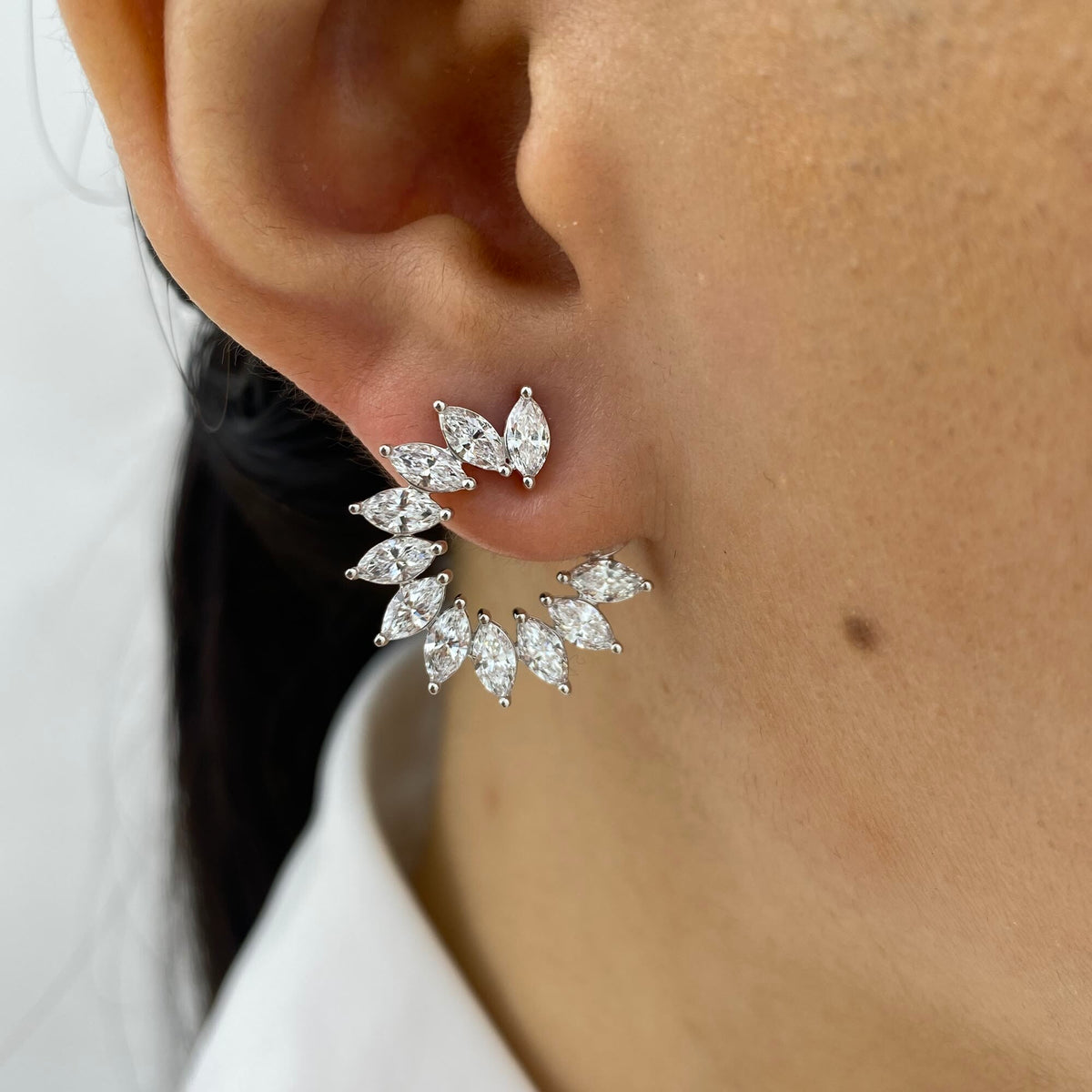 Eva 2.8 Marquise Lab-Grown Diamond Special, Hoop Earrings