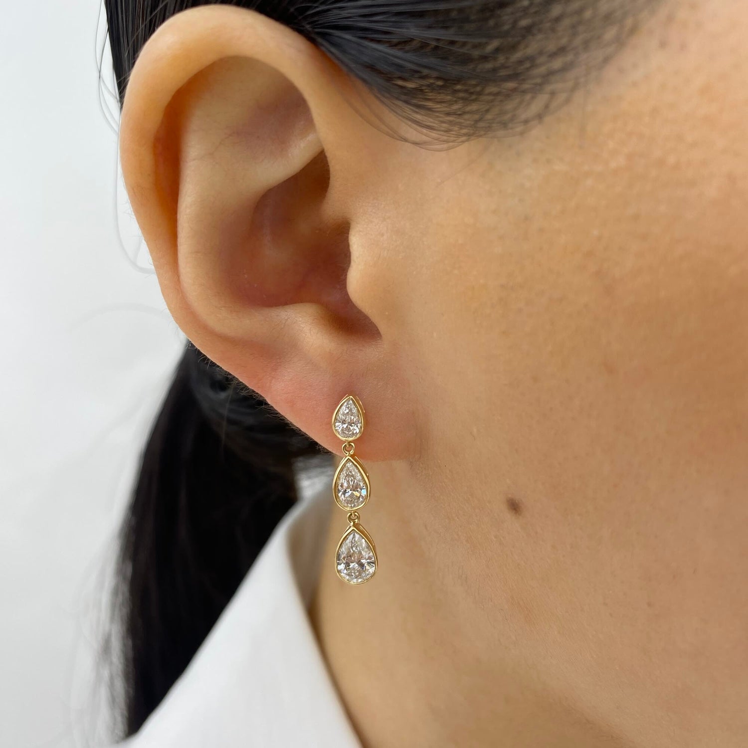 Nora 1.9 Pear Lab-Grown Diamond Chain, Drop Earrings
