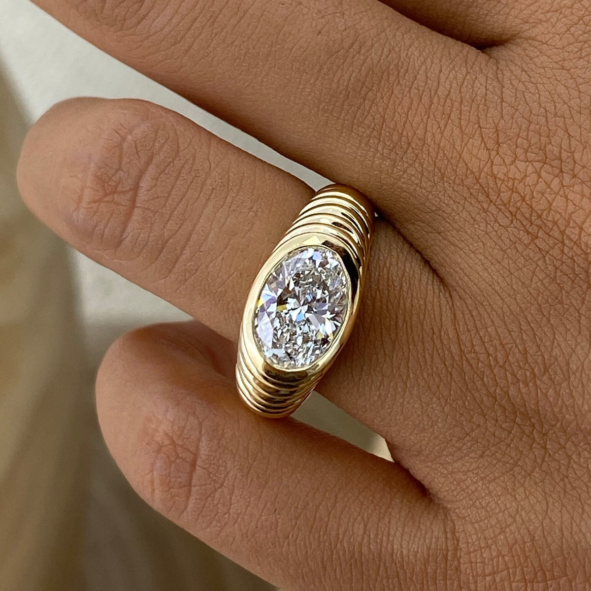 Lauren 2.0 Oval Lab-Grown Diamond Special, Bezel Ring