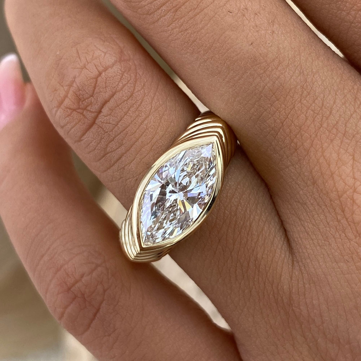Lauren 2.0 Marquise Lab-Grown Diamond Special, Bezel Ring