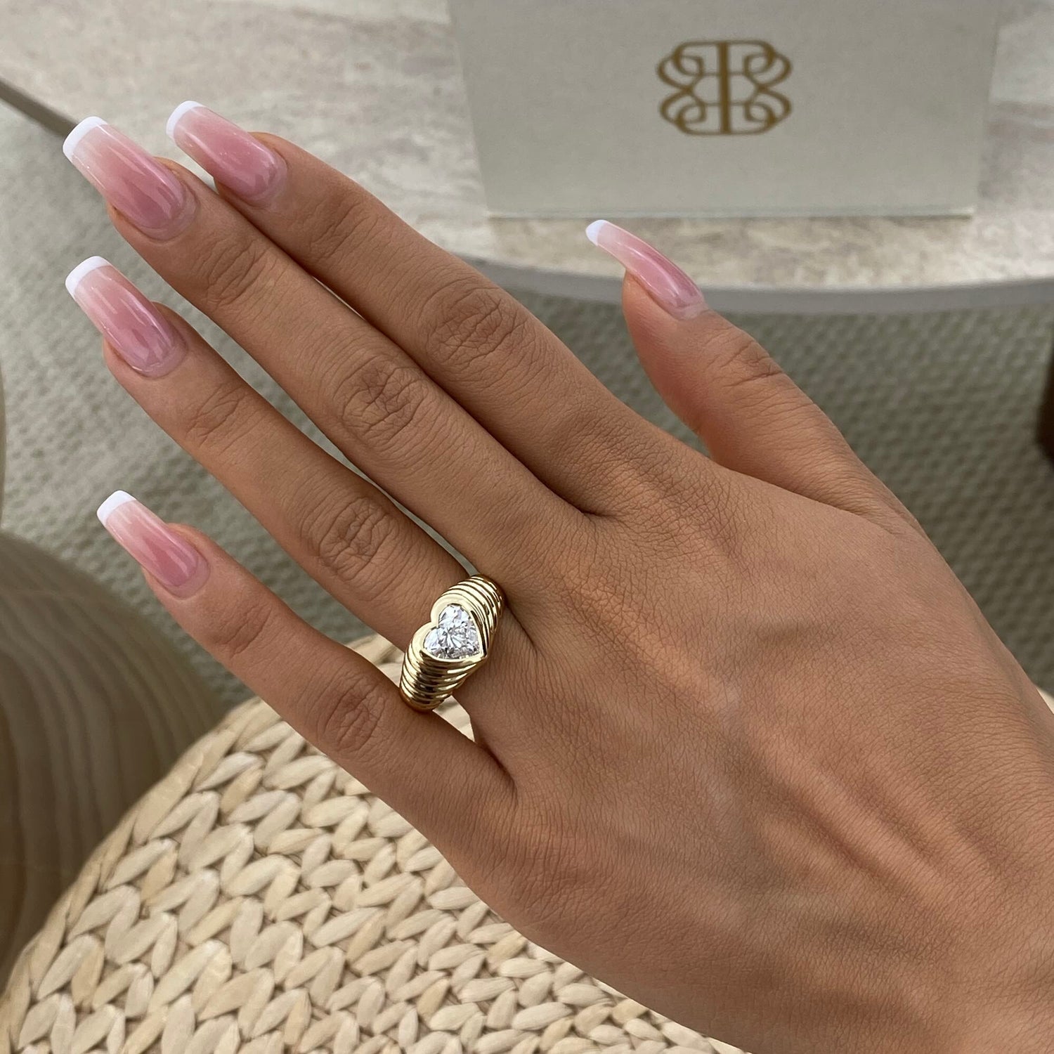Lauren 1.5 Heart Lab-Grown Diamond Special, Bezel Ring
