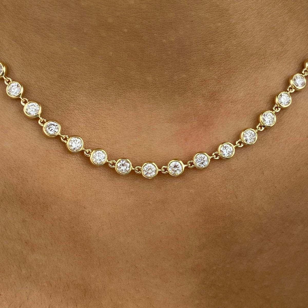 Callie 4.6 Round Lab-Grown Diamond Chain, Tennis Necklace