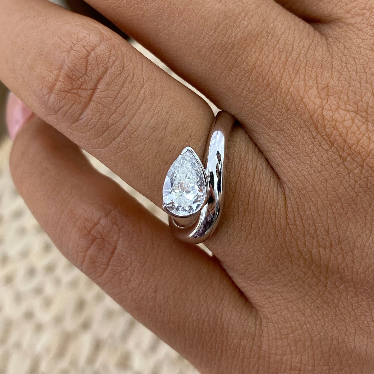Nova 0.8 Pear Lab-Grown Diamond Solitaire, Special Ring