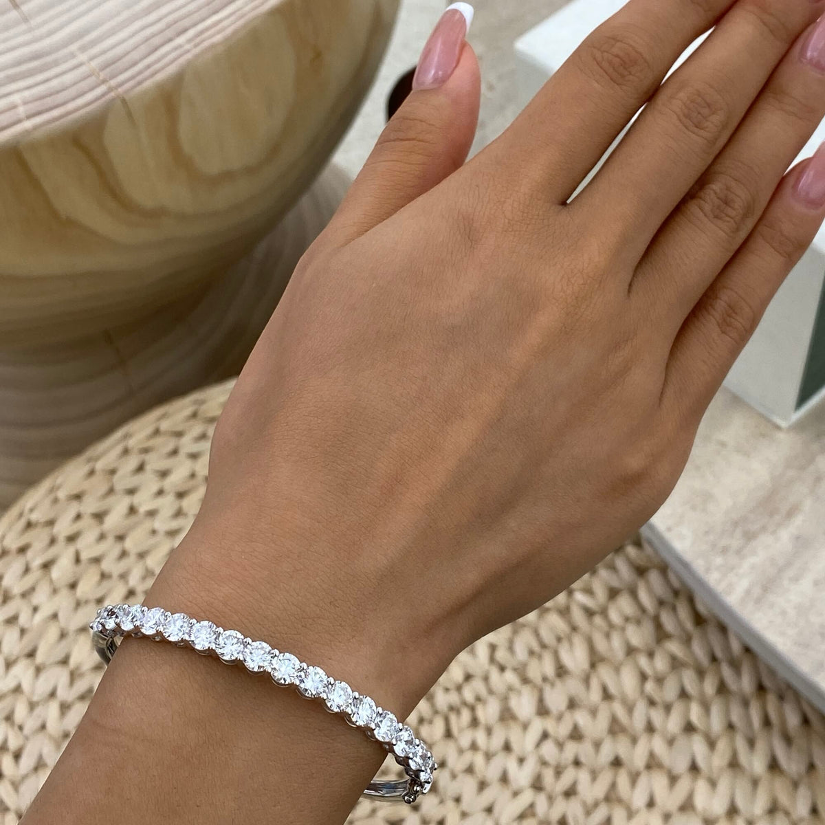 Erin 6.0 Round Lab-Grown Diamond Bangle Bracelet