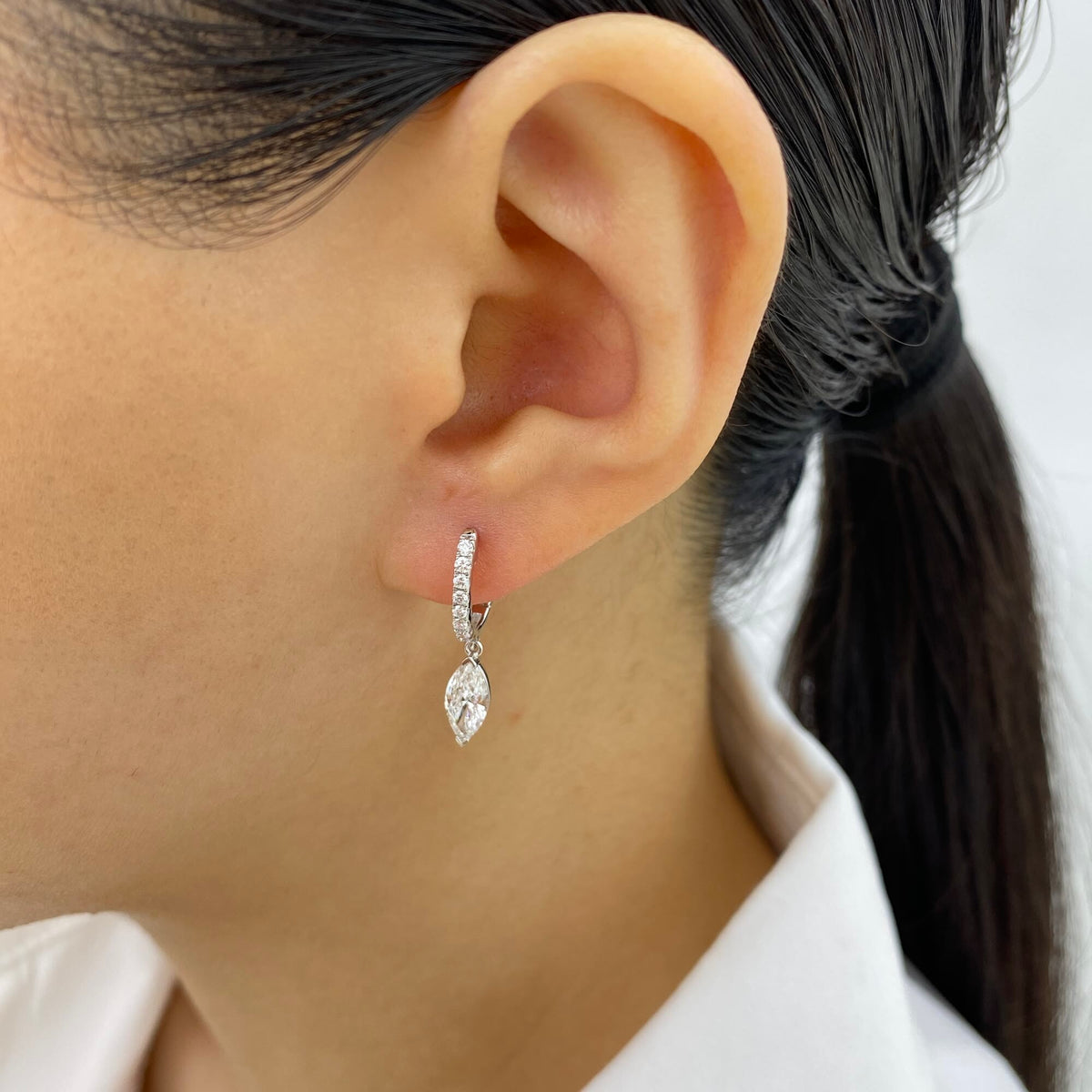 Valerie 1.4 Marquise Lab-Grown Diamond Dangle, Drop Earrings
