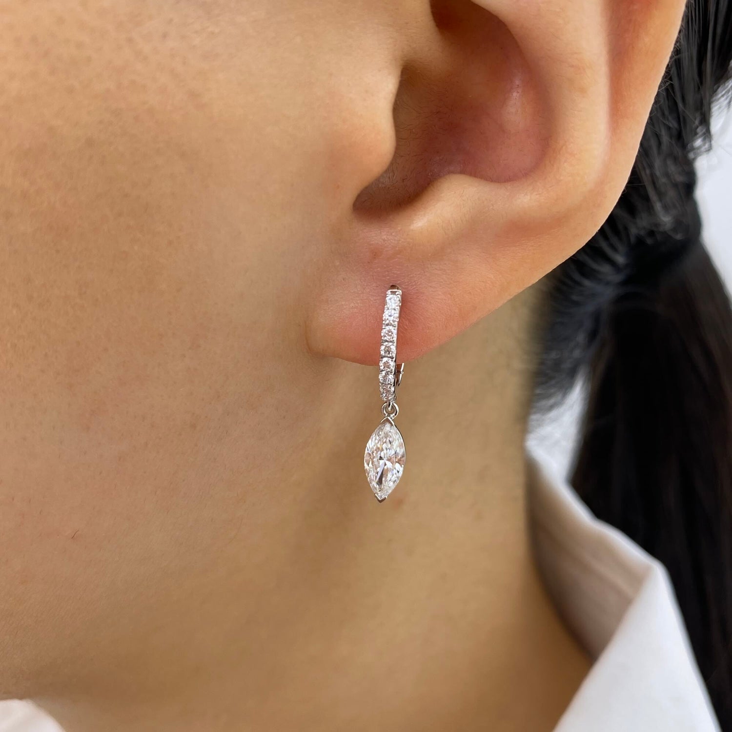 Valerie 1.4 Marquise Lab-Grown Diamond Dangle, Drop Earrings