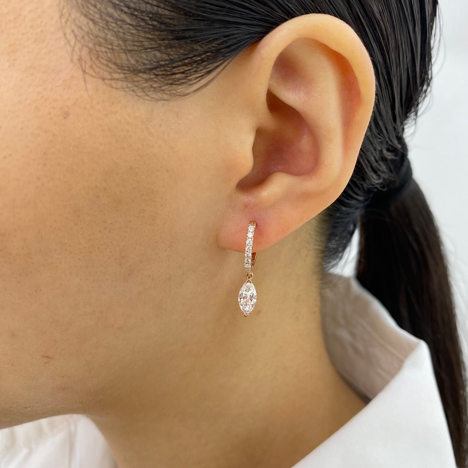 Valerie 1.4 Marquise Lab-Grown Diamond Dangle, Drop Earrings