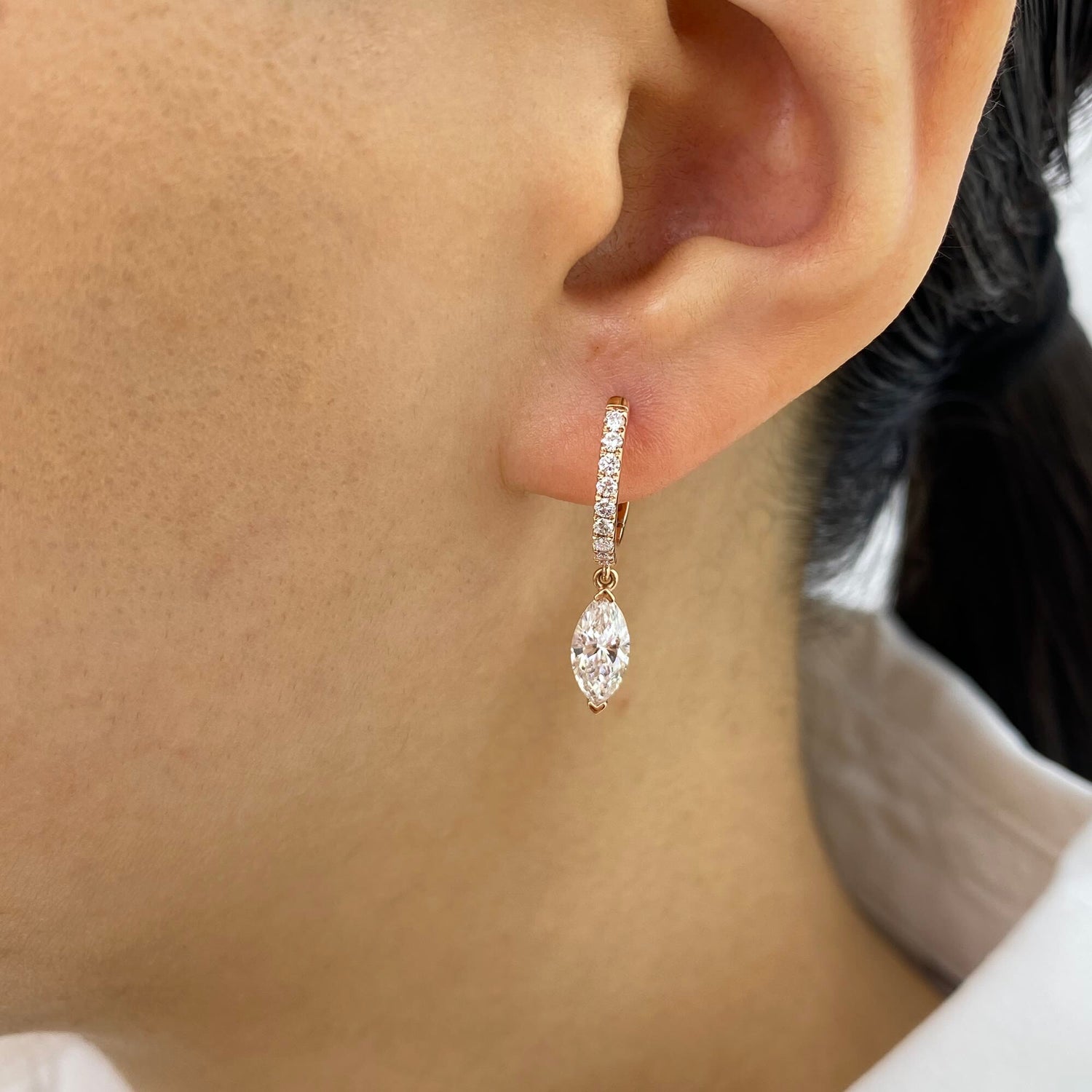 Valerie 1.4 Marquise Lab-Grown Diamond Dangle, Drop Earrings