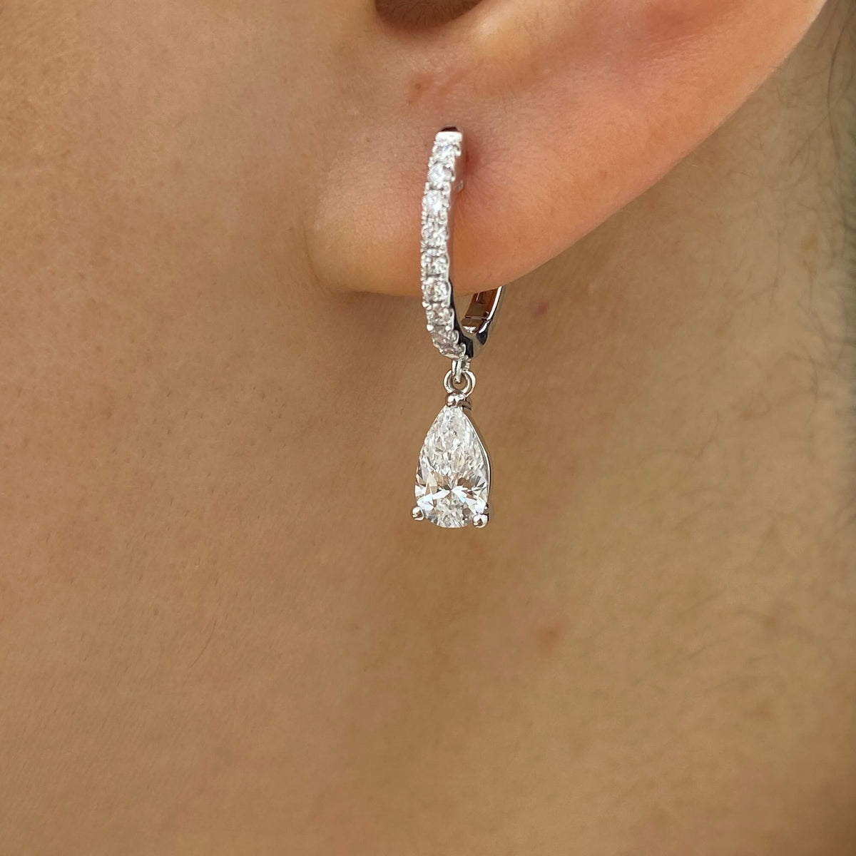 Valerie 1.2 Pear Lab-Grown Diamond Dangle, Drop Earrings