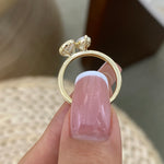 Greer 1.3 Oval Lab-Grown Diamond Toi  Moi, Special Ring