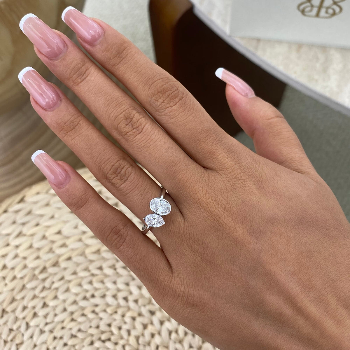 Greer 1.3 Oval Lab-Grown Diamond Toi  Moi, Special Ring