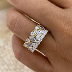Sylvia 1.6 Pear Lab-Grown Diamond Half-Eternity, Special Ring