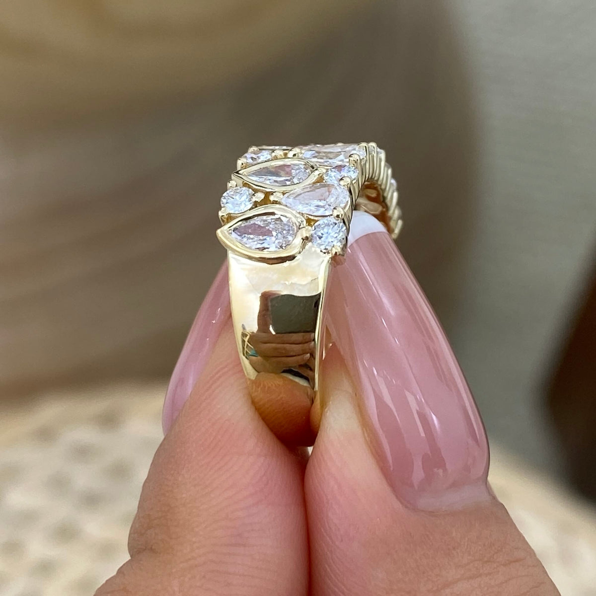 Sylvia 1.6 Pear Lab-Grown Diamond Half-Eternity, Special Ring