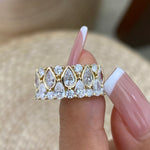 Sylvia 1.6 Pear Lab-Grown Diamond Half-Eternity, Special Ring
