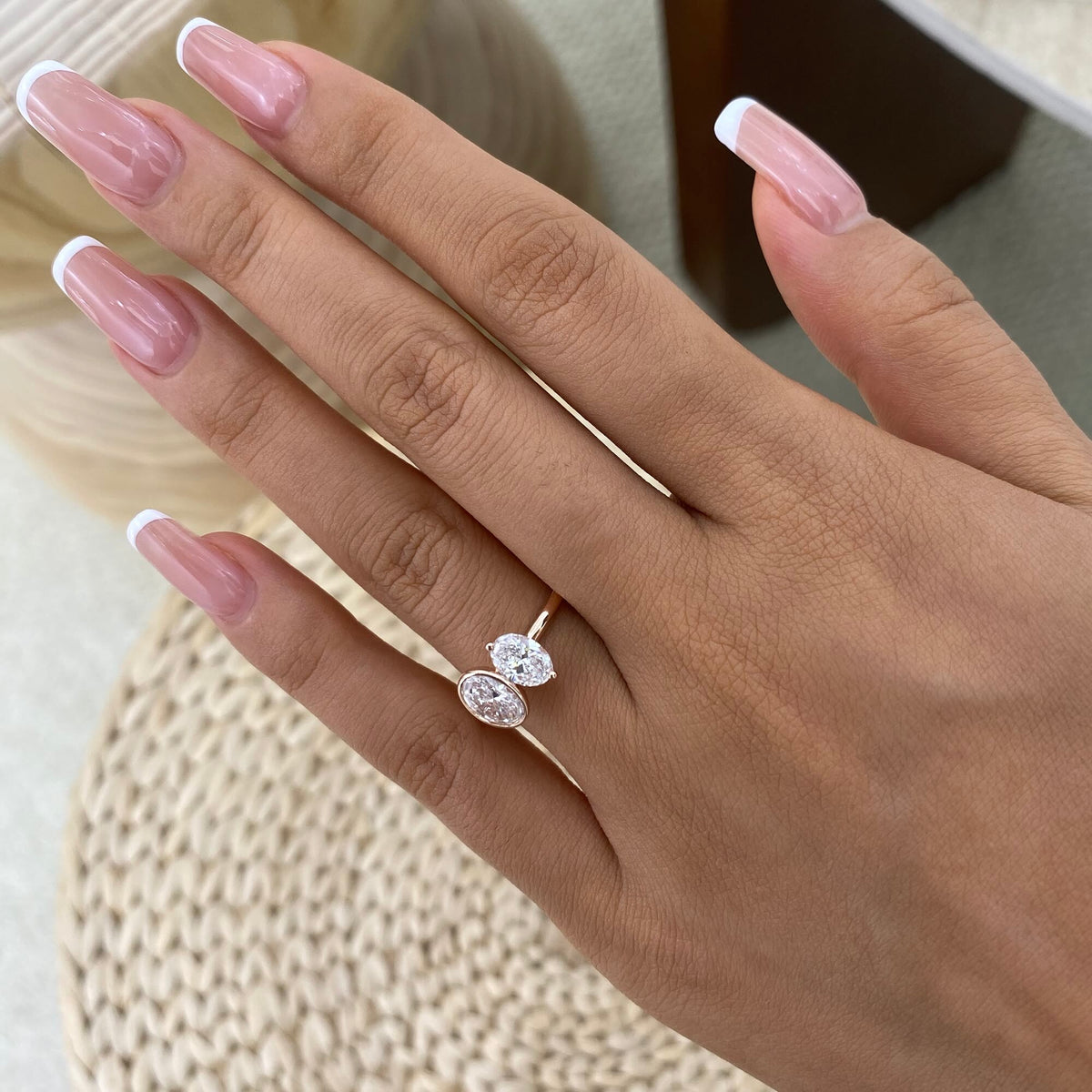 Greer 1.3 Oval Lab-Grown Diamond Toi  Moi, Special Ring
