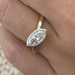 Emmeline 0.9 Marquise Lab-Grown Diamond Solitaire, Bezel Ring