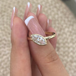 Emmeline 0.9 Marquise Lab-Grown Diamond Solitaire, Bezel Ring