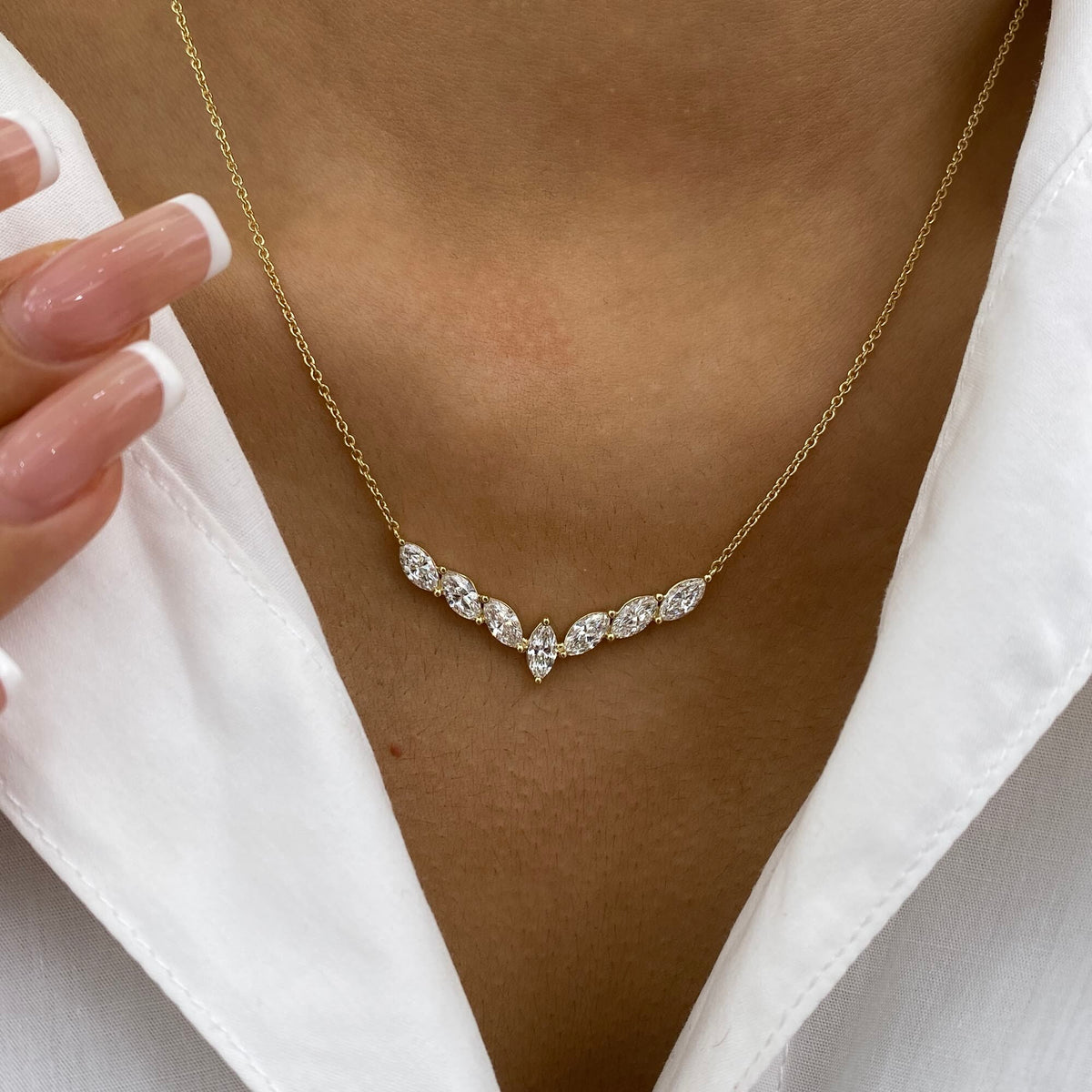 Holland 1.6 Marquise Lab-Grown Diamond Chain, Special Necklace