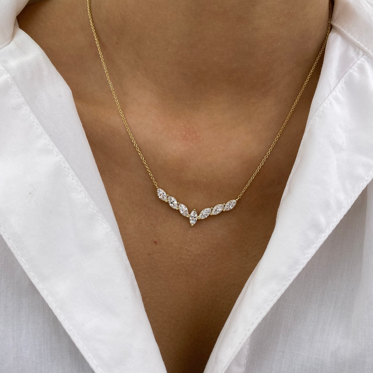 Holland 1.6 Marquise Lab-Grown Diamond Chain, Special Necklace