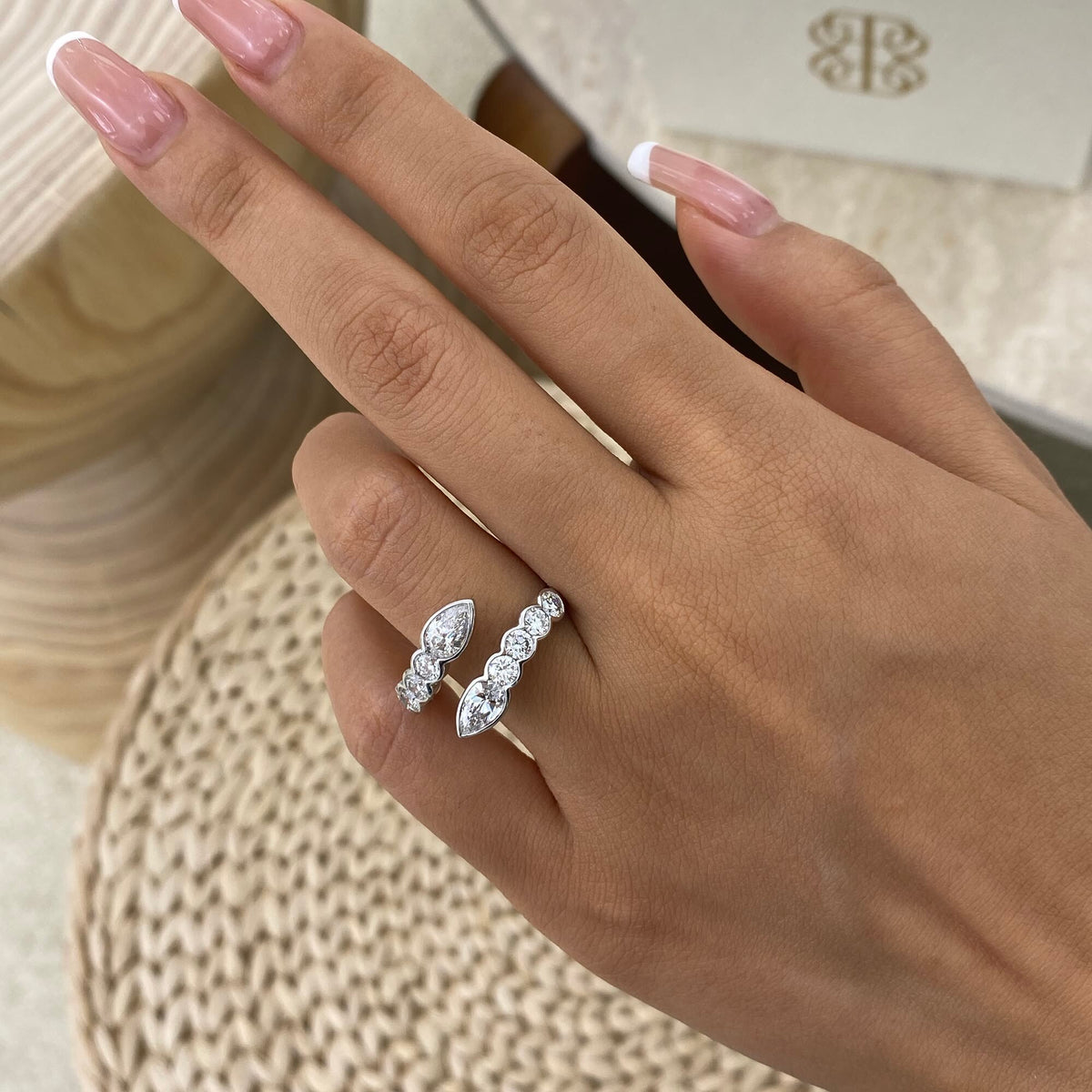 Aurelia 1.7 Pear Lab-Grown Diamond Special, Half-Eternity Ring