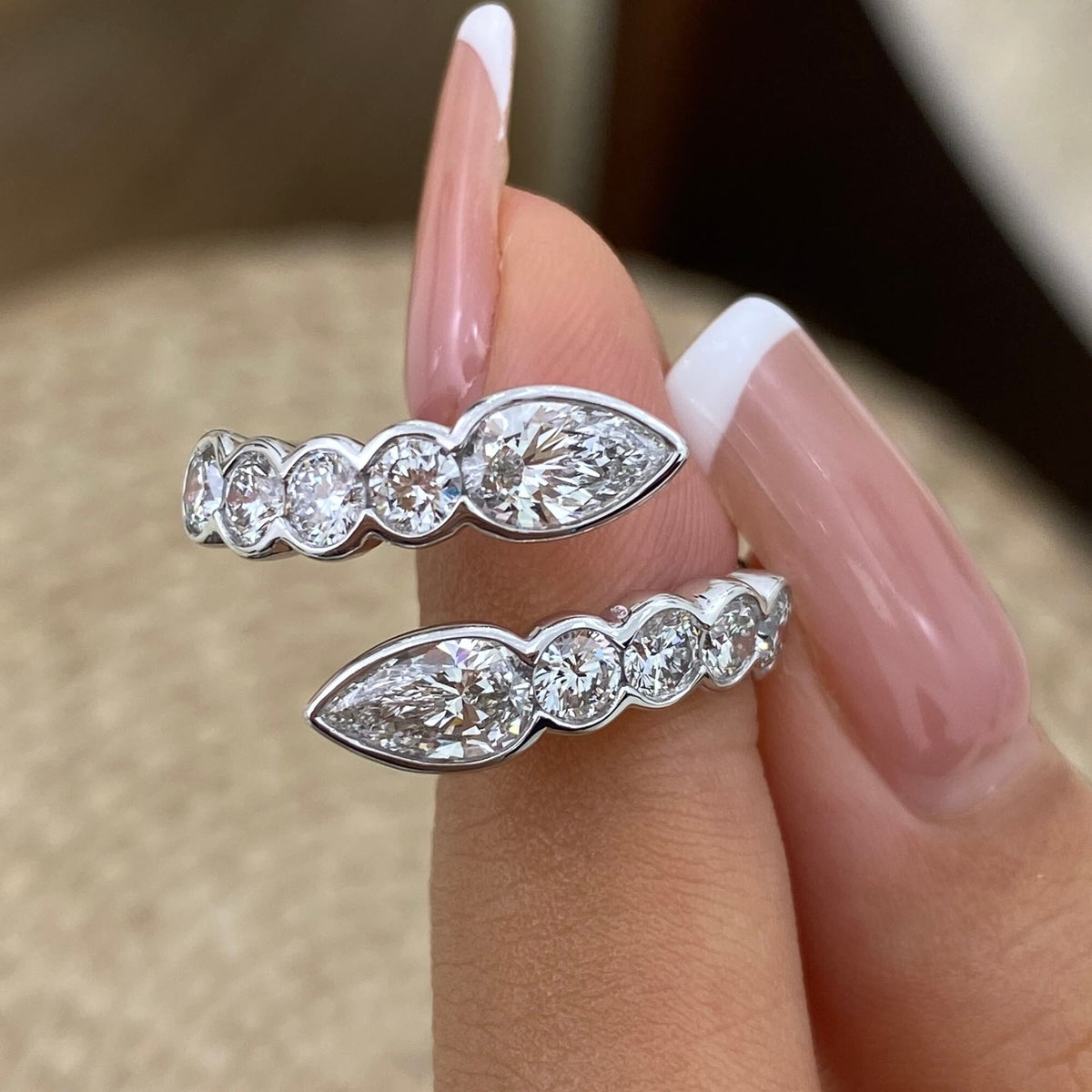 Aurelia 1.7 Pear Lab-Grown Diamond Special, Half-Eternity Ring