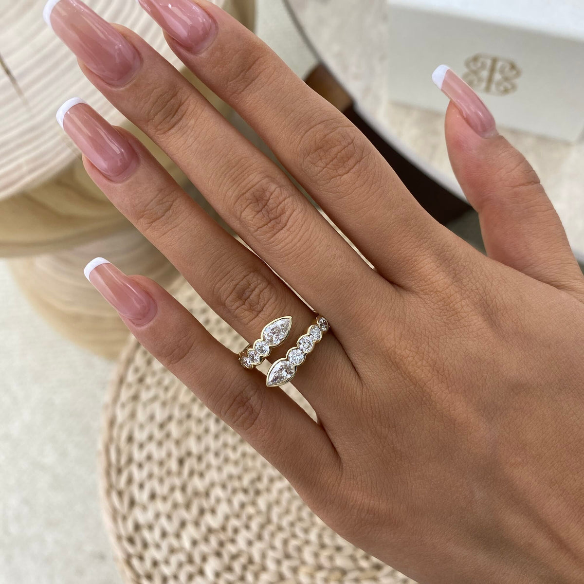 Aurelia 1.7 Pear Lab-Grown Diamond Special, Half-Eternity Ring