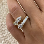 Aurelia 1.7 Pear Lab-Grown Diamond Special, Half-Eternity Ring