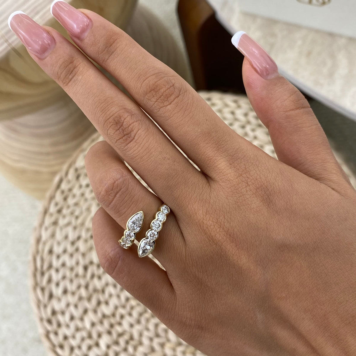 Aurelia 1.7 Pear Lab-Grown Diamond Special, Half-Eternity Ring
