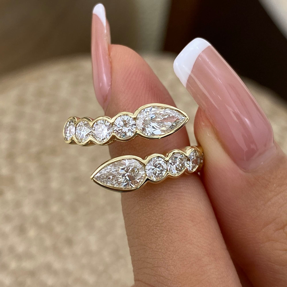 Aurelia 1.7 Pear Lab-Grown Diamond Special, Half-Eternity Ring