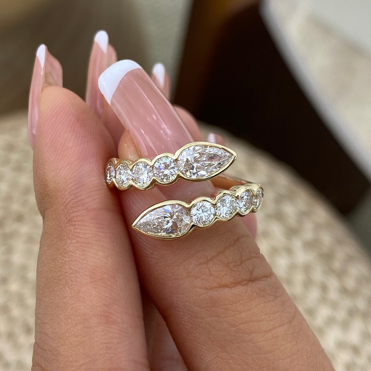 Aurelia 1.7 Pear Lab-Grown Diamond Special, Half-Eternity Ring