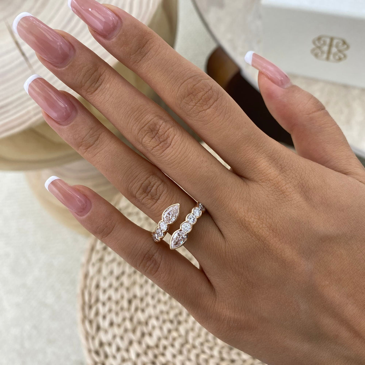 Aurelia 1.7 Pear Lab-Grown Diamond Special, Half-Eternity Ring